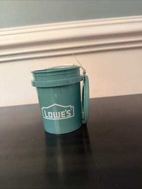 Lowe's Teal Mini Bucket Keychain